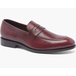 New Anthony Veer Gerry Penny Loafers Slip On Shoes Wine Men Leather Sz 10 Lite